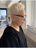 グレイミセスマダム60代70代80代白髪ヘアベリーショートショート