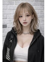 リアン(Lien) プラチナベージュ×オン眉フロントバング