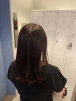 アズーア ヘアーアンドスパ(azure hair&spa)&nbsp;艶ブラウン×外ハネミディストレート