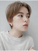 【GEEKS渋谷】ミルクベージュ/レイヤー/ハンサムショート/ウルフ