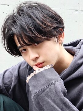 ネイビー(NAVY) ニュアンスワンカール！シュタイン センターパート