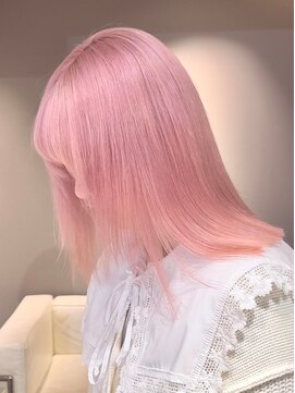 ベレーザ 渋谷(BELEZA) ba23ニュアンスカラー2wayオン眉ボブミルクティーピンクベージュ