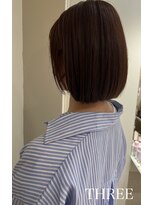 スリー(THREE) 骨格似合せボブ×ピンクベージ/ツヤ感◎【札幌】