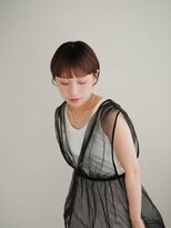 ムク 甲府(muku.)&nbsp;ミディアムヘア/斜めバング/グレージュカラー/甲府駅