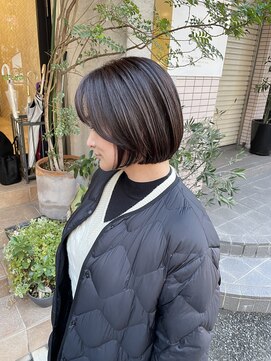 グリームス ヘアデザイン(GLEAMS Hair Design) 白髪を生かした極艶スモーキーグレージュ♪