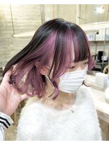 ヲタク(wotaku.)&nbsp;アンブレラカラーインナーカラーイヤリングカラーブリーチカラー