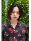 メンズボブウルフレイヤーカットメンズロングメンズミディアム