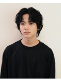 流行りのセンターパートウルフ