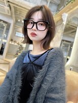 ロンド ジュルード 名古屋(Lond jeloud)&nbsp;ショート ボブ インナーカラー 韓国風5412