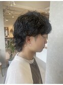 ミディアムウルフ×外はねパーマ