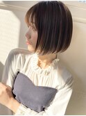 表参道大人ショートボブ顔周りレイヤーカットくびれショート40代