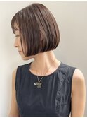 ショートボブ/ネビージュ/小顔/前髪/白髪/白髪ぼかし/a