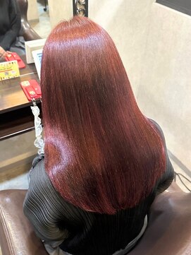 バブルス 本川越店(BUBBLES) ピンクラベンダー×ストレート