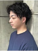 縦落ちパーマ ツイストスパイラル 名古屋パーマ センター分け