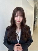 髪質改善レイヤーカット前髪カット顔周りレイヤー暗めカラー銀座