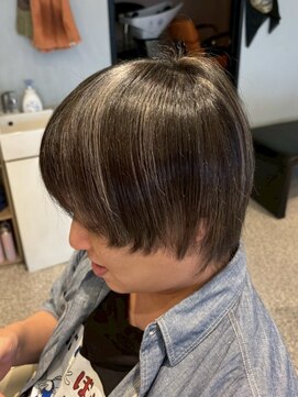 クリエイション ヘアメイク(Creation HAIR MAKE) メンズカット ウィービングメッシュ オンカラー