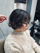 キュエム(Cuem)&nbsp;【Cuem 菅原】お洒落大人ボブパーマ外国人風黒髪ショートボブ