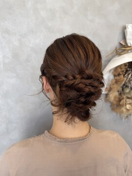 結婚式お呼ばれ/シニヨン/ヘアセット