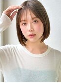 ミルクティーベージュ/切りっぱなしボブ艶髪ブリーチなしp北浦和