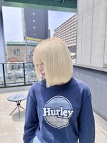 リシェイルノイ(RICHAIR.NEU)&nbsp;ブロンドボブ☆縮毛矯正毛