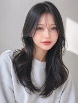 シエル 大名店(CIEL)&nbsp;韓国風ロングレイヤー｜暗髪×顔まわりカット