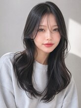 シエル 大名店(CIEL)&nbsp;韓国風ロングレイヤー｜暗髪×顔まわりカット