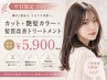 《ご新規、平日限定♪ 》カット+艶髪カラー+トリートメント ¥5900