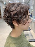 しっかりパーマ、ハンサムショート、マニッシュショート