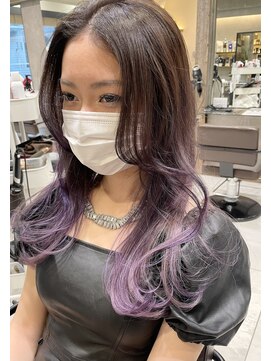 トルネード(TORNADO) 韓国風くびれレイヤーカット ラベンダーパープルカラーM55