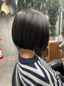 シェル 吉祥寺(shell) うる艶縮毛矯正_前下がりワンレンボブ