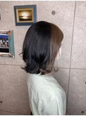 横顔美人インナーカラーフェイスフレーミング