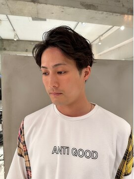 ラミ(L'ami) 爽やか大人アップバング短髪/ツーブロック刈り上げ