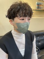ラウンジ モリオ イケブクロ(Lounge MORIO Ikebukuro) メンズライクな刈り上げマッシュショートパーマ/刈り上げパーマ