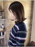 ボブ　斜めバング　オージュア
