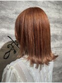 ダブルカラー、オレンジベージュ