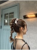 もこもこポニーテール