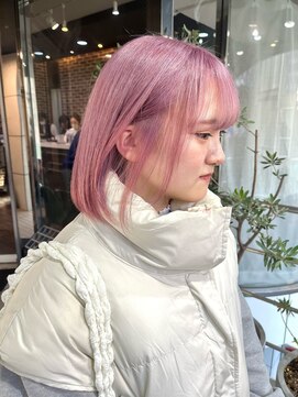 ヘアーアンドメイク ビス(HAIR&MAKE bis) ラベンダーピンク/ブリーチ2回～【黒田あさみ】