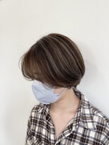 ヘアステーションフラット(HAIR STATION FLAT)&nbsp;ショートスタイル×極細ハイライト