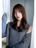 20代30代大人かわいいナチュラル暗髪ゆるめパーマヘア