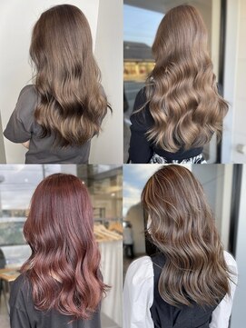 美容室フルール 大人美人くびれヘアミルクチョコレートヘルシースタイル