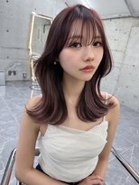 サイン 渋谷(SIGN) 韓国ヘアーハッシュカットレイヤーカットグレージュブリーチ無し