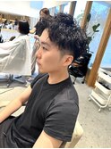 【LOVEST服部】アップバングショートパーマ/ダークアッシュ