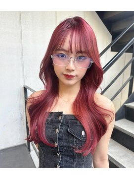 ロンド レア 天神大名店(Lond Le’a) ピンクカラー/暖色カラー/レイヤーカット/韓国ヘア/顔周りカット