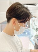 原宿センターパートショートボブ刈り上げ女子ニュアンスパーマ