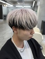 エデアンルクラ 下通(EDEAN Leclat)&nbsp;熊本メンズハイトーン ツートーンマッシュ ホワイトカラー