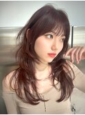 トレンド感抜群！！！ふんわりレイヤーカット×艶髪透明感カラー