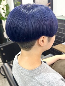 デューヘアー(due hair) MEN'S HAIR マッシュ×ラベンダーブルー
