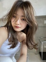 サイン 渋谷(SIGN)&nbsp;20代30代人気韓国ヘアーハッシュカットレイヤーカットグレージュ