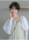 小顔になれるコンパクトショート　似合わせパーマカット