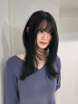 ヨーク(YOKE) レイヤーカットミディアムレイヤーオリーブグレージュ